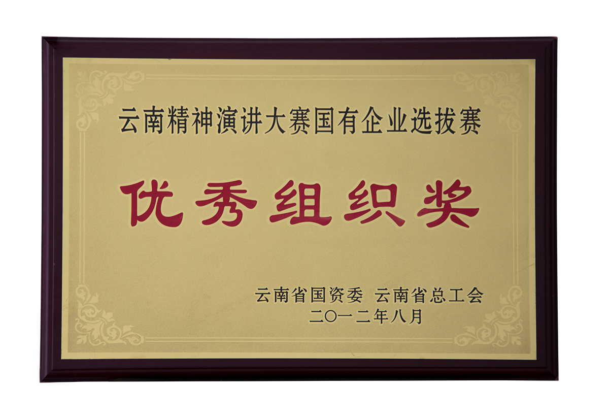雲南精神演講大賽國有企業選拔賽優秀組織獎